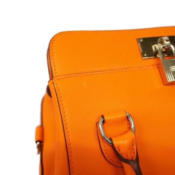 Hermes Handbag Tool Box 20 □N Engraved Swift Orange Ladies - Picture 8 of 13